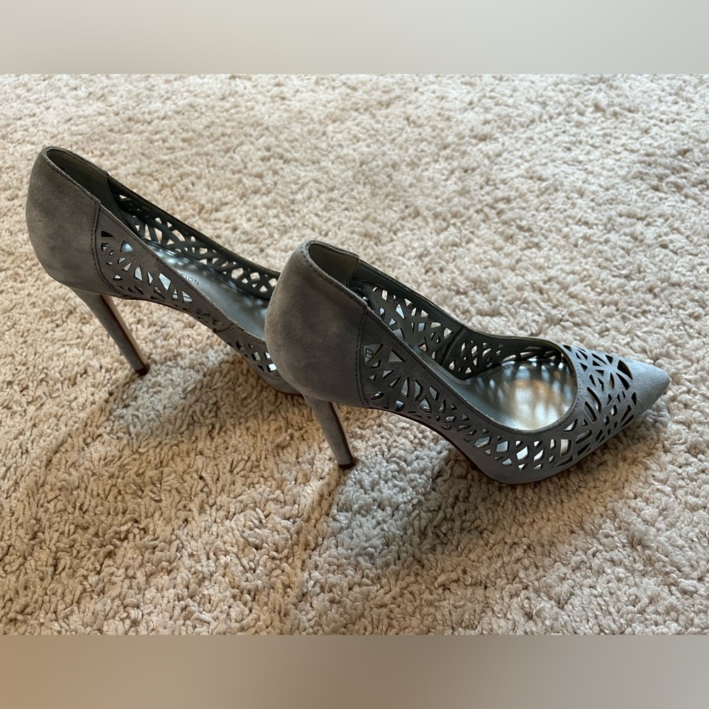 BCBGeneration baby blue suede pumps, NWOT. Size 4.